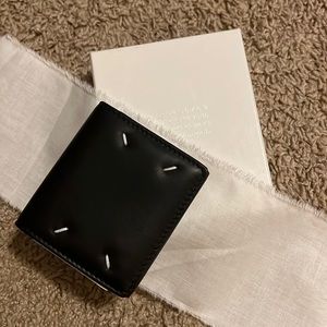 NWT Maison Margiela Black Envelope Trifold Wallet